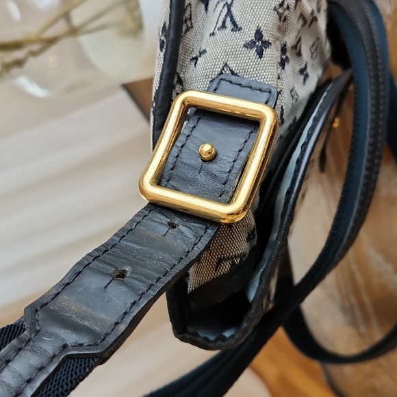 LOUIS VUITTON Mini Lin Navy Blue Crossbody/ Shoulder Bag - Picture 7 of 17